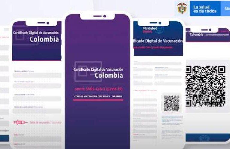 Certificado de vacunacion para viajar Colombia