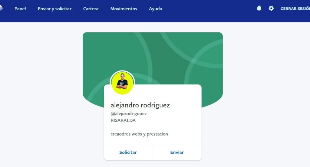 Perfil PayPal.Me para recibir pagos 