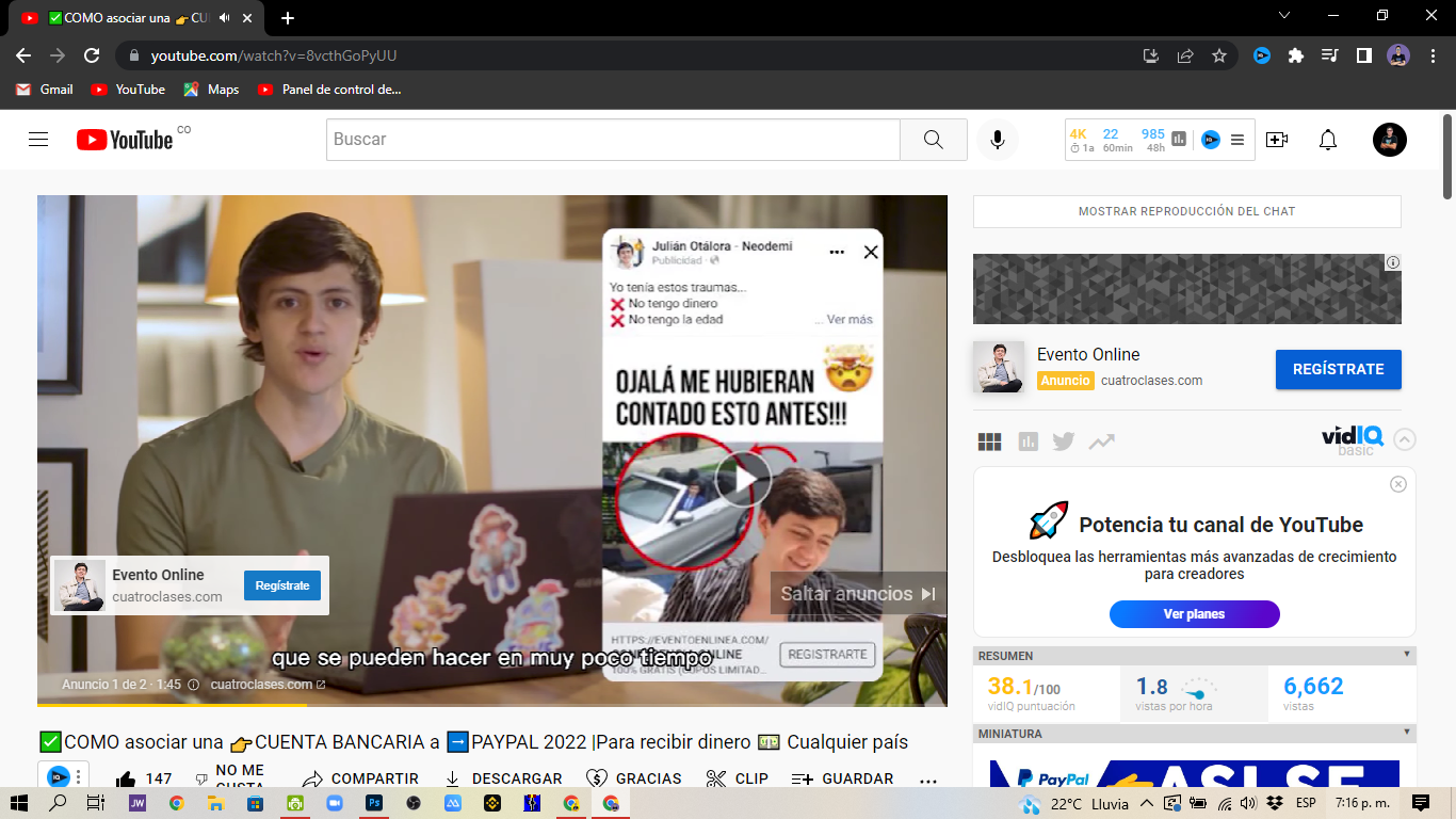 Como funciona google adsense con youtube