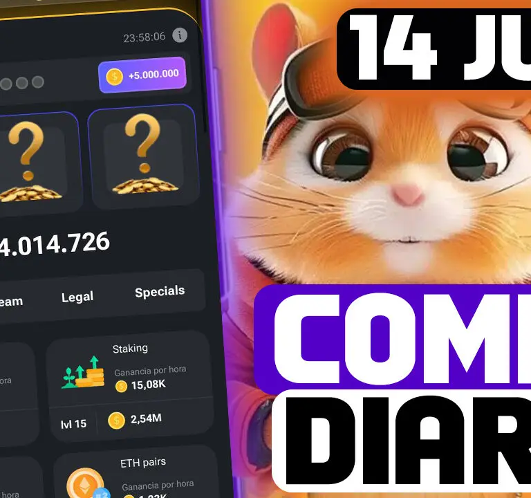 Combo diario hamster kombat 14 de julio