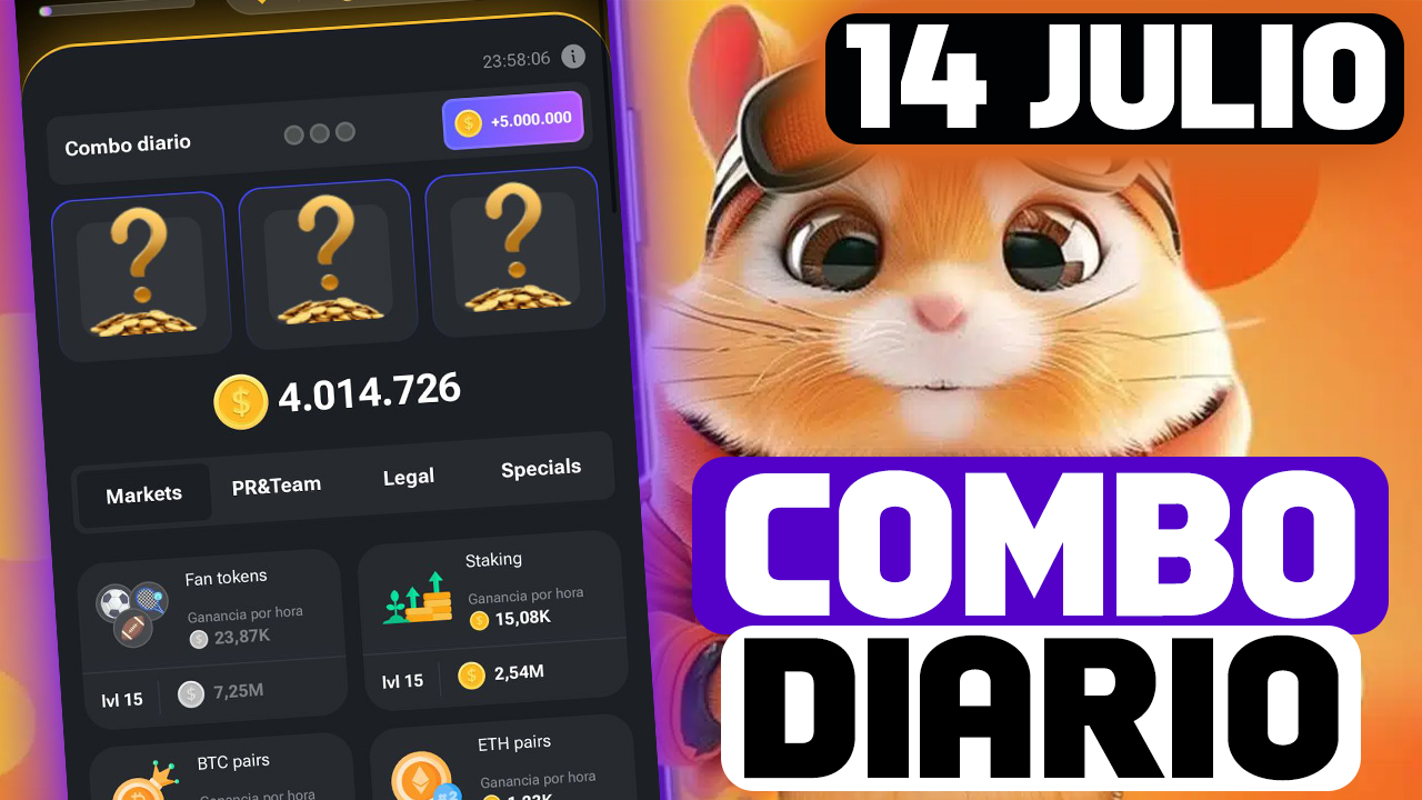 Combo diario hamster kombat 14 de julio