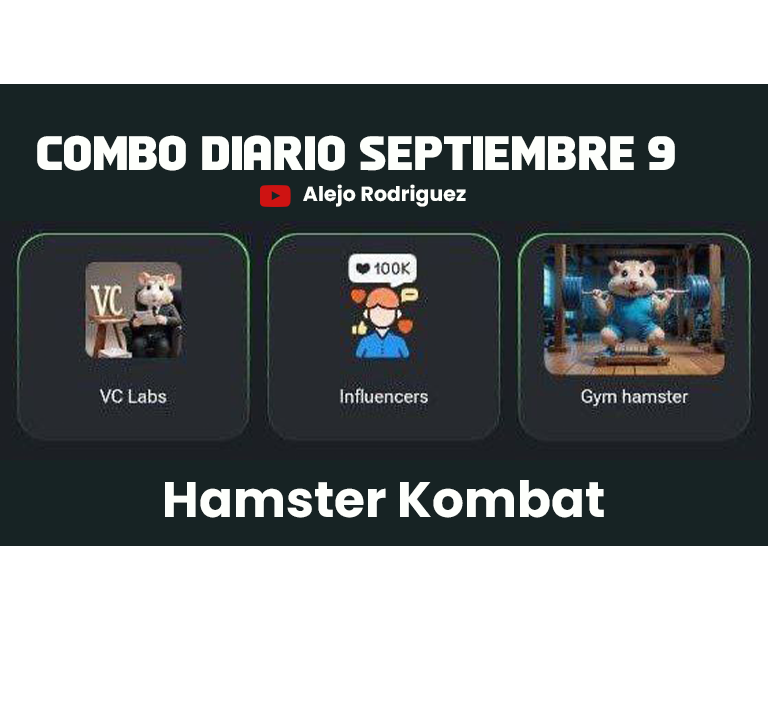 combo diario hamster kombat 9 de septiembre