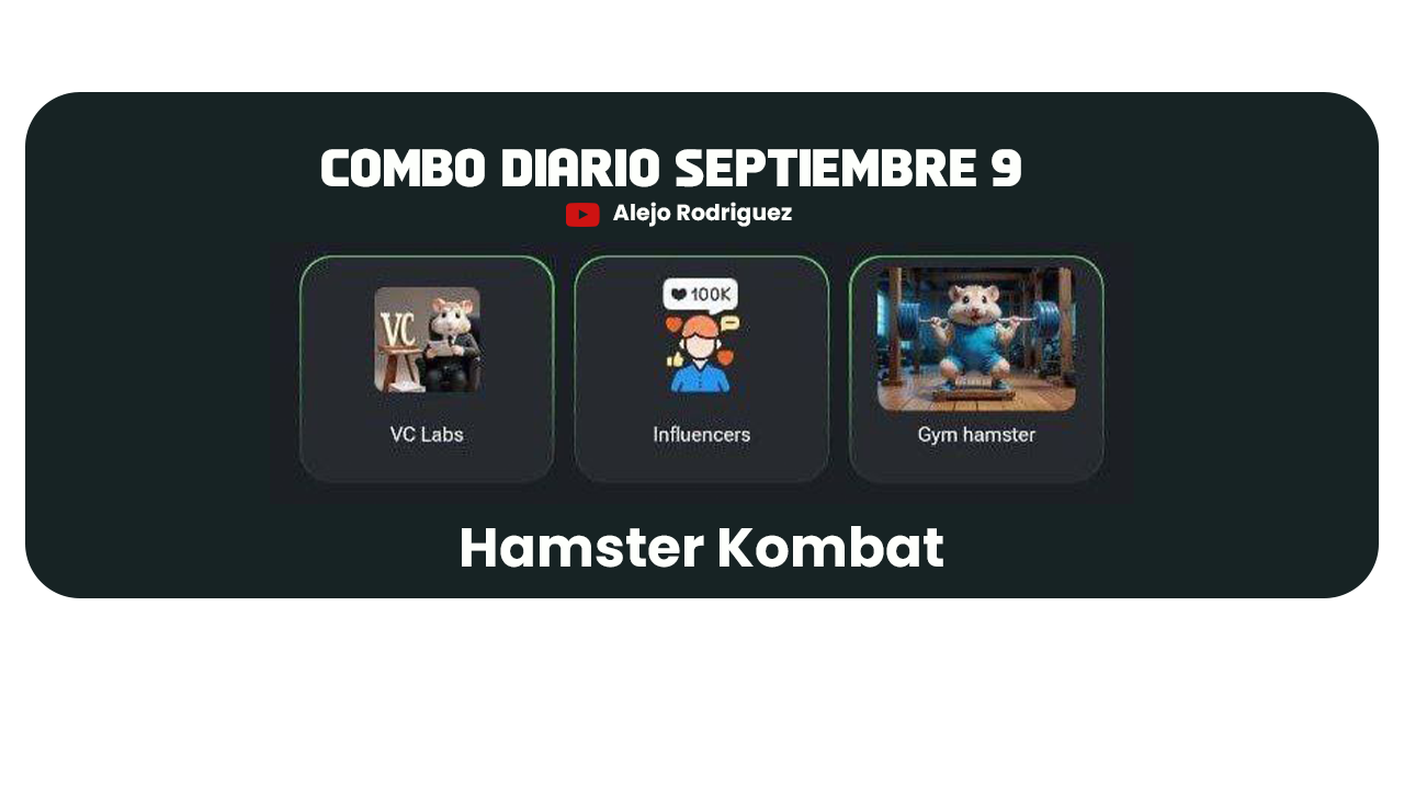 combo diario hamster kombat 9 de septiembre