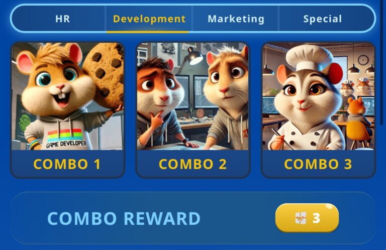 Combo diario hamster kombat Gamedev 15 MARZO