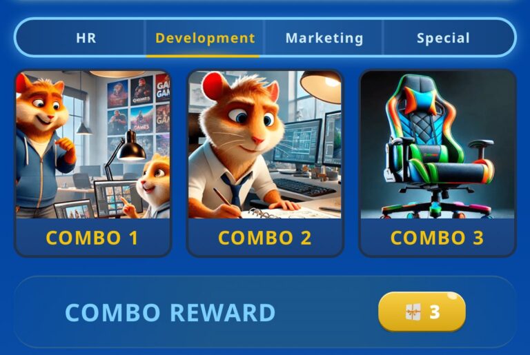 Combo diario hamster kombat Gamedev 17 MARZO