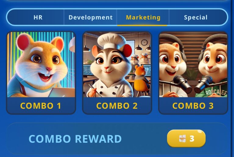Combo diario hamster kombat Gamedev 18 MARZO