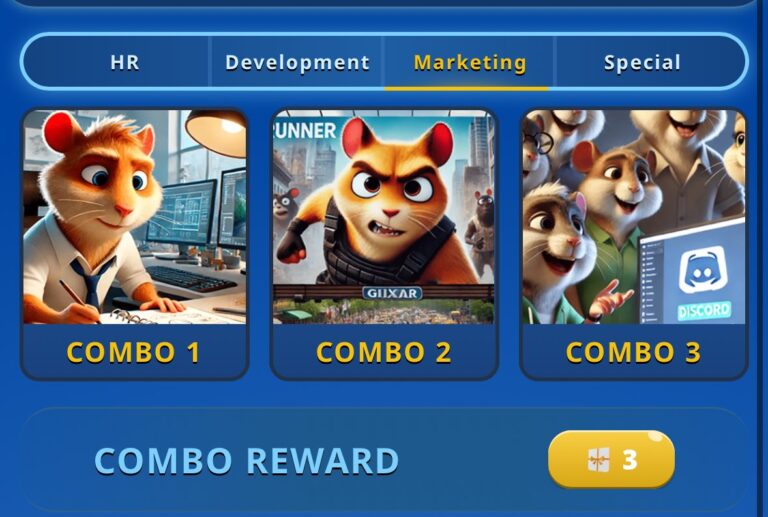 Combo diario hamster kombat Gamedev 26 MARZO