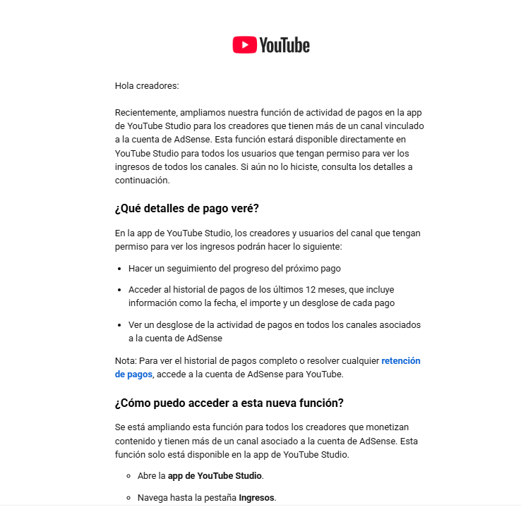 Cómo gestionar los ingresos de tus canales desde YouTube Studio