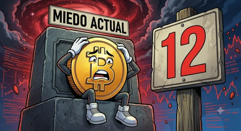 El índice de miedo está en 12, la última vez que pasó esto, Bitcoin subió 300%.