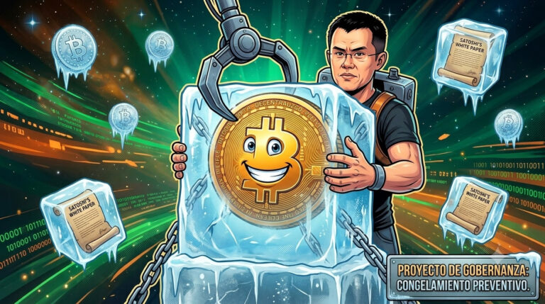 CHANGPENG ZHAO PROPONE CONGELAR EL BITCOIN DE SATOSHI.