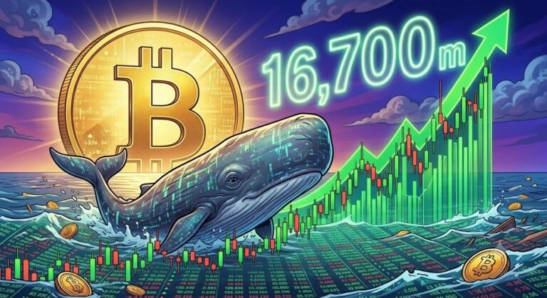 BALLENAS COMPRARON $16,700 MILLONES EN BITCOIN EN 2 SEMANAS.