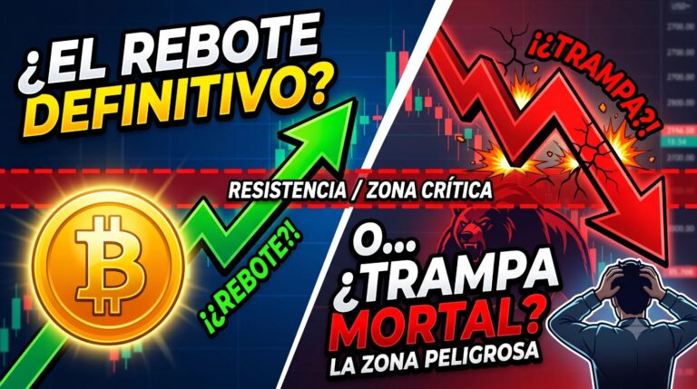 ¿EL REBOTE DEFINITIVO O UNA TRAMPA MORTAL? LA PELIGROSA ZONA QUE BITCOIN NO LOGRA SUPERAR.