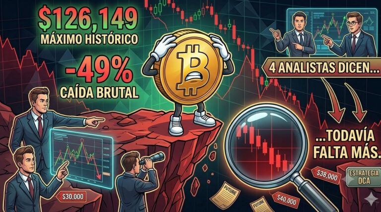 Bitcoin cayó 49% desde su máximo — y estos 4 analistas dicen que todavía falta más.