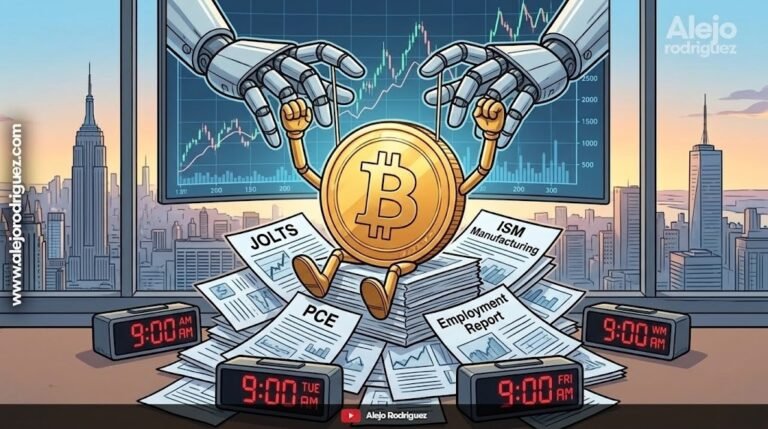 4 datos macro que pueden mover a Bitcoin esta semana — lo necesitas saber antes del viernes.